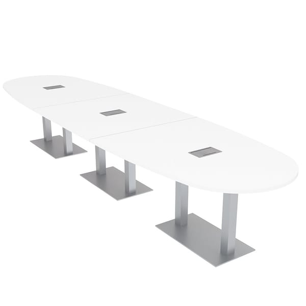 45 in W, 165.75 in L, 29 in H, Engineered Wood Top, White
